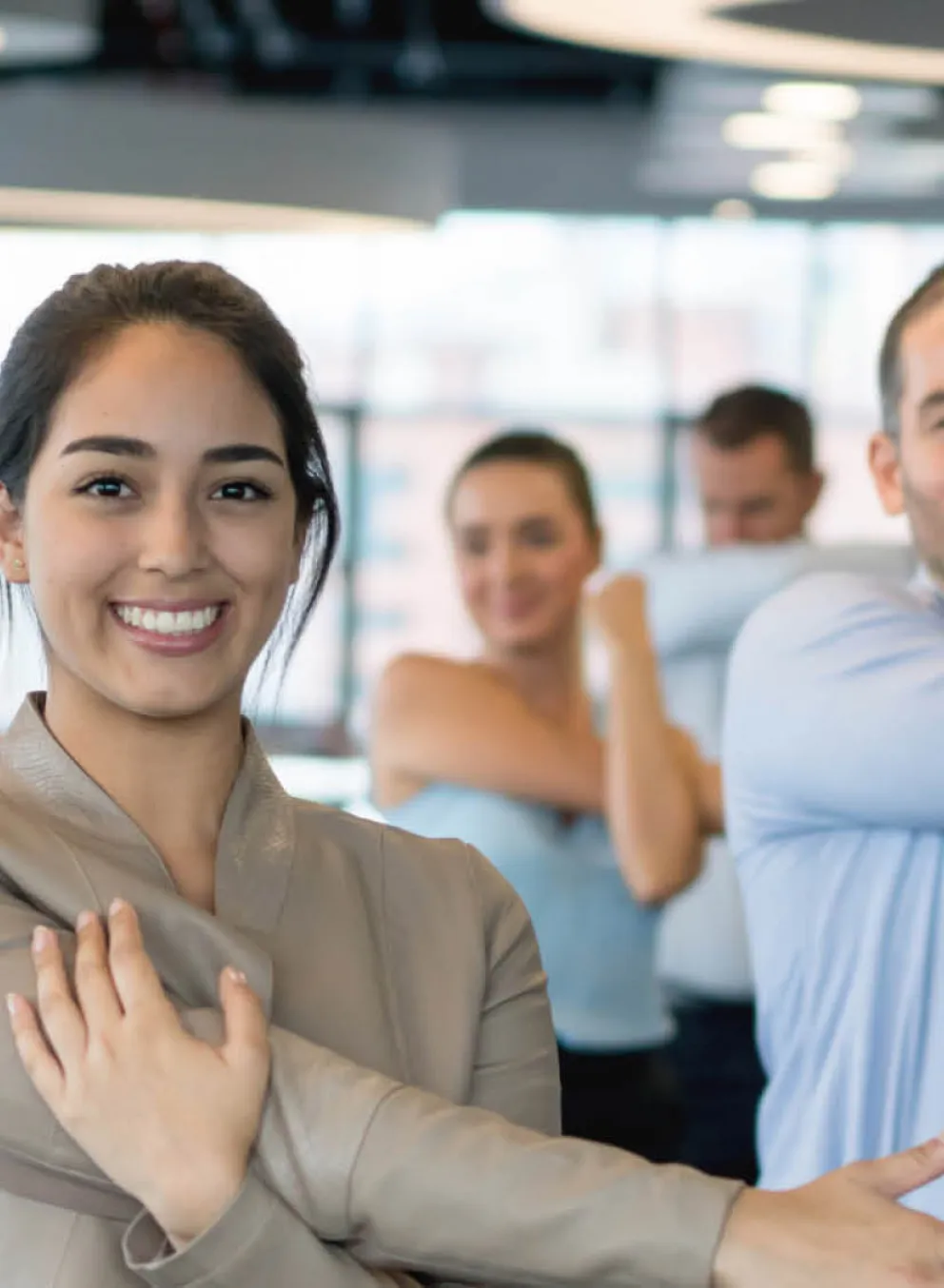 Coworkers Working Out