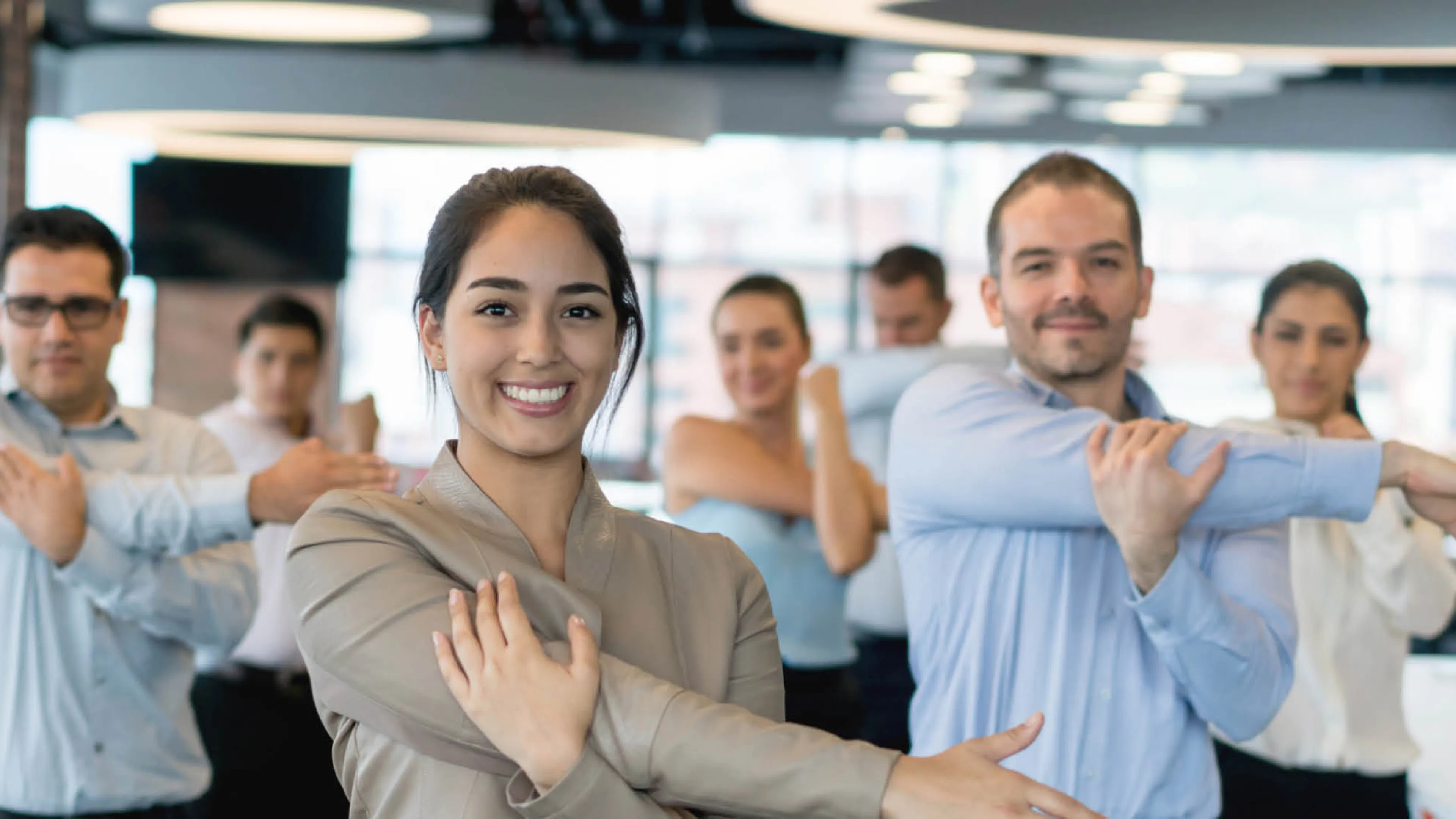 Coworkers Working Out